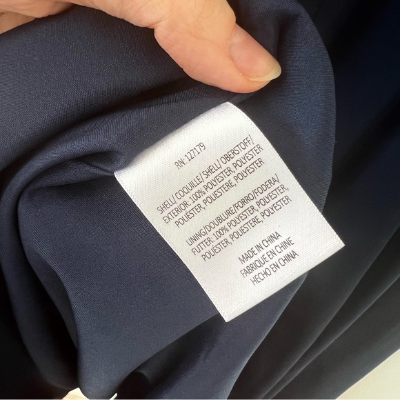 Jenny Yoo Kora Asymmetric One Shoulder Gown in Navy - Picture 10 of 11